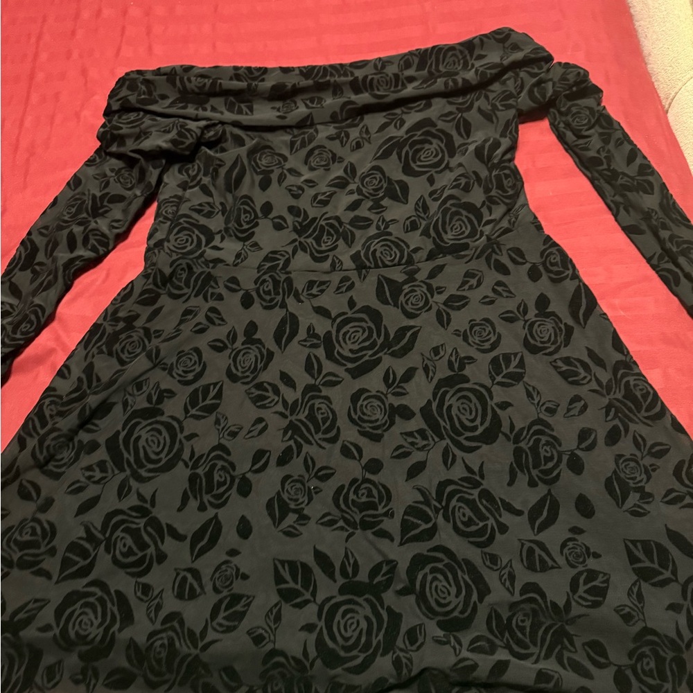 New Dress Wild Fable Black Off-Shoulder Long Sleeve Sheath